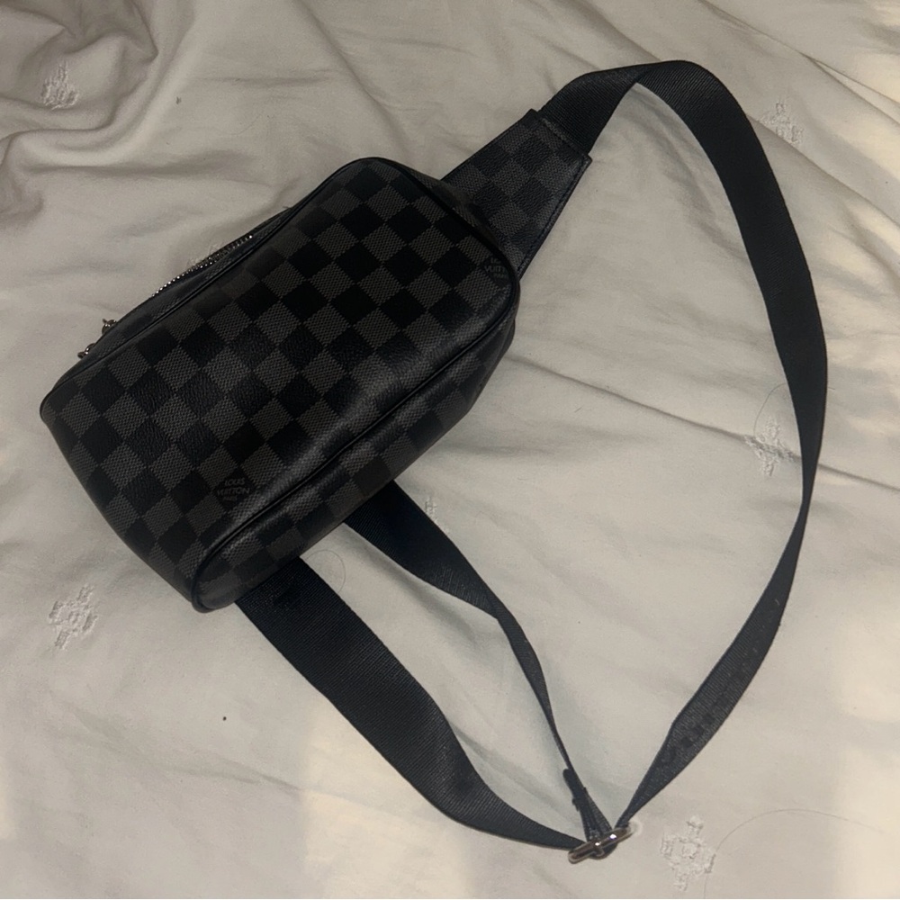 Checkered Geronimo Black Crossbody Bag